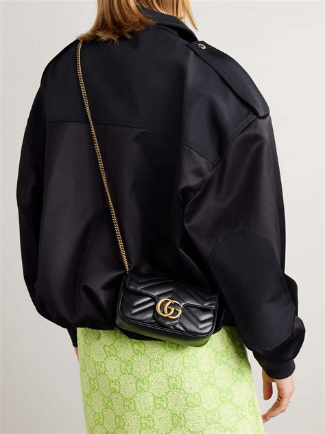 gucci marmont mini nera|Gucci Marmont mini quilted bag.